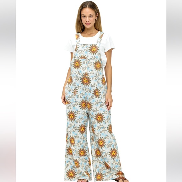 Yak & Yeti Overall Patchwork Celestial Sun Sky Print. Various Sizes. 25618.
